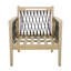 Fauteuil club d'extérieur en bois d'acacia avec corde tissée à la main (ensemble de 2), finition teck clair-623814742