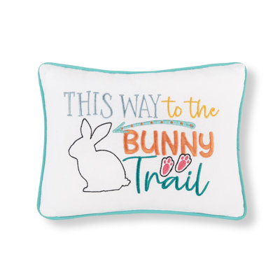 Doscher Bunny Trail Embroidered Throw Pillow