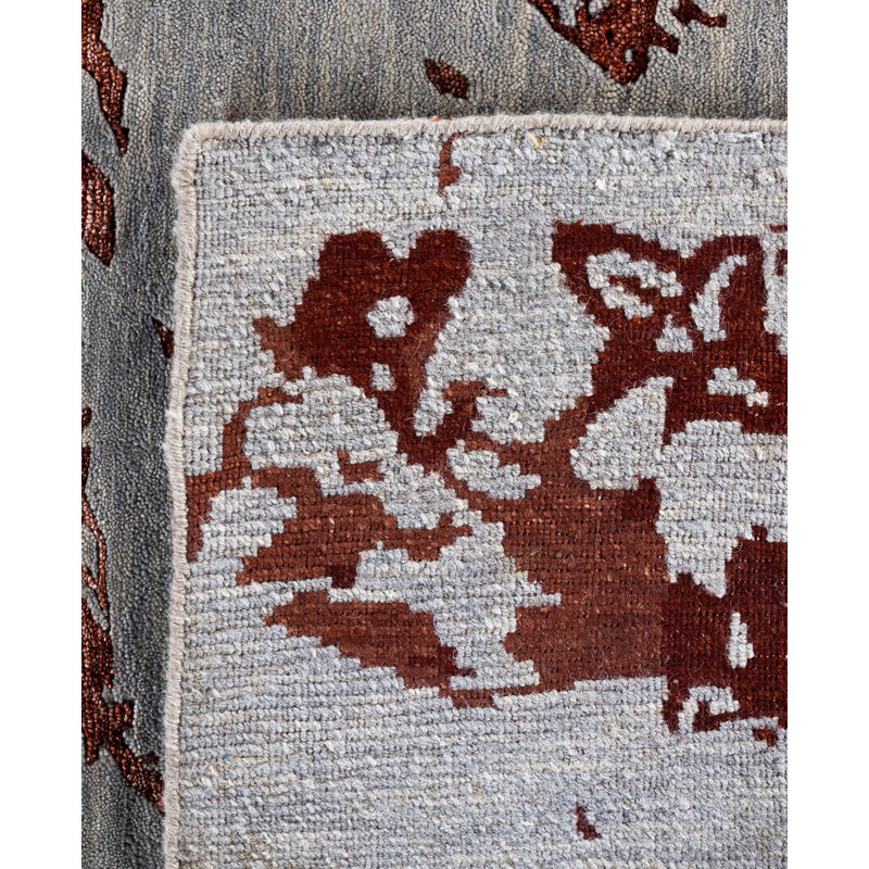 Overdyed One-of-a-Kind Rectangle 8'4" X 10'2" Hand Knotted Area Rug