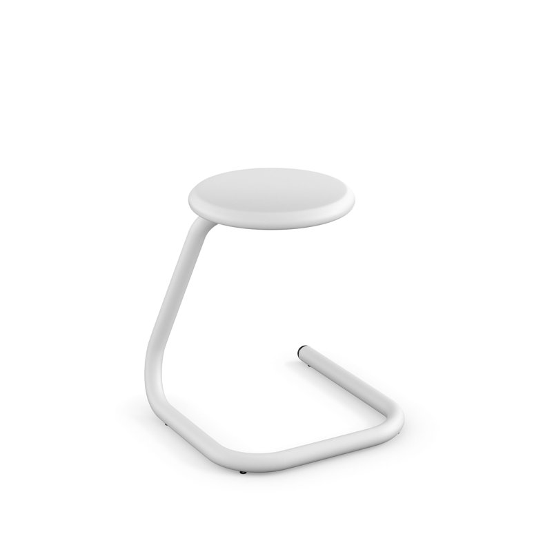 Tabouret en métal 18 po Paperclip70, Blanc