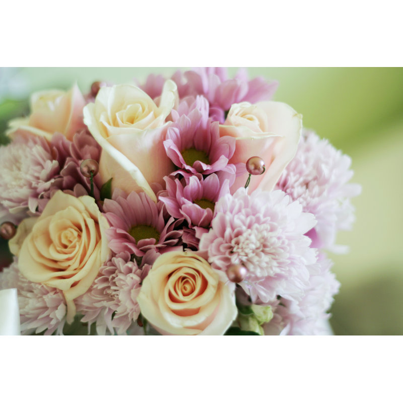Wedding Flower Bouquet - Wrapped Canvas Print, 20cm H x 30cm W