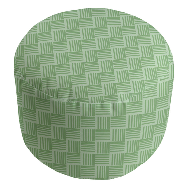 repose-pieds à rayures classic basketweave, Vert