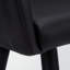 Ensemble de chaises de salle à manger 2 pièces Dejana en similicuir noir, H 32,75 po x l 21,86 po x P 23,89 po