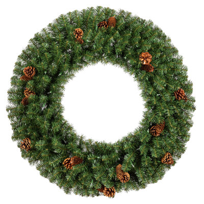 Faux Lighted Pine 36'' Wreath