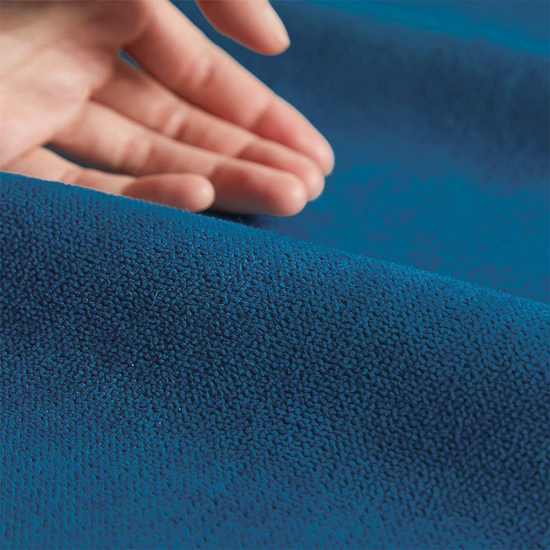 Housse de coussin carré en chenille, 18" x 18", Bleu marine