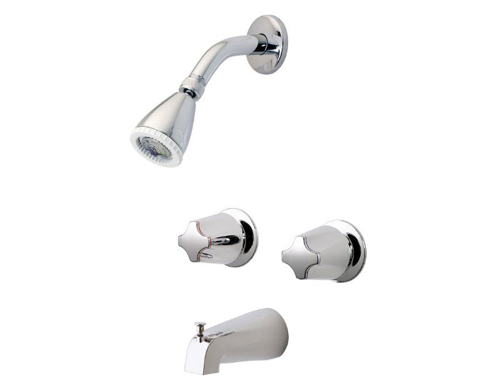 Handle Tub and Shower Dual Function Ceramic Disc Faucet with Trim