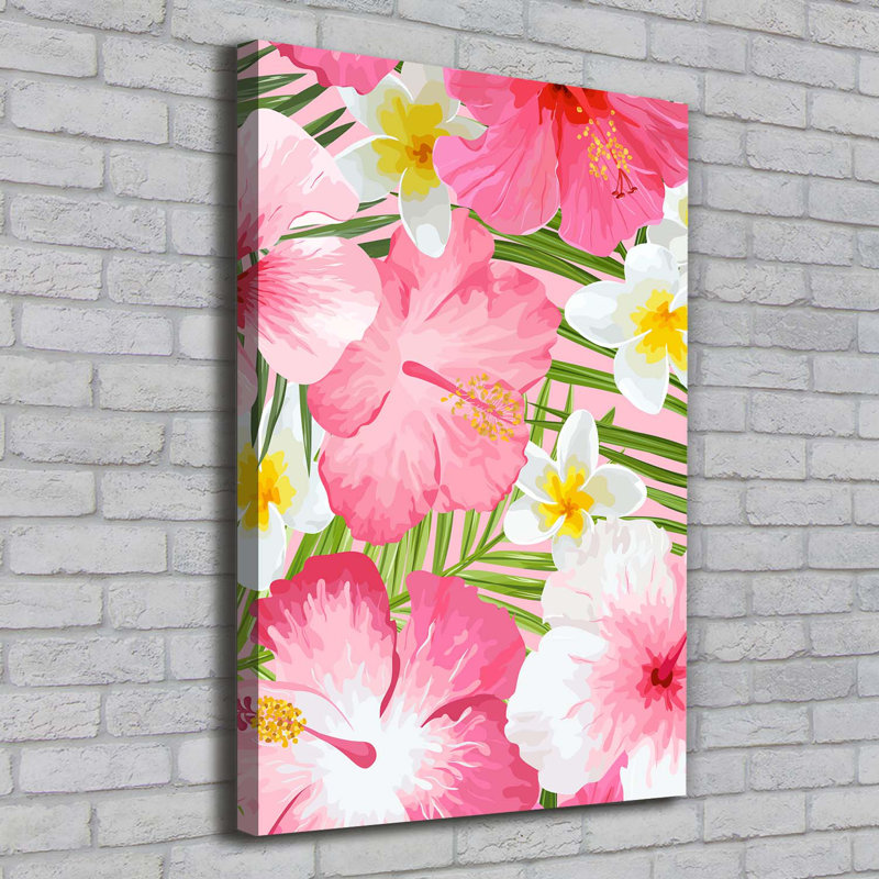 Tropical Flowers - Wrapped Canvas Print