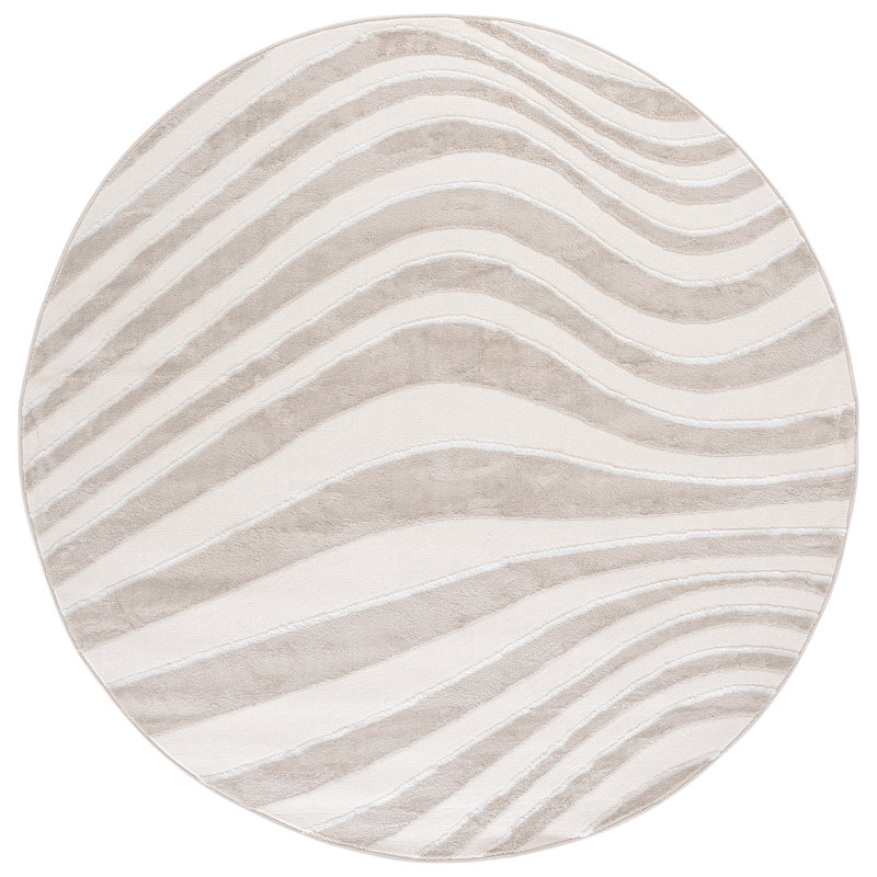 Saylor 136 Performance Abstract Rug, Round 6'3"