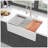 30X20 Inch White Farmhouse Sink Workstation - Ceramic Single Bowl Farm Kitchen Sink