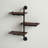 Helbert 3 Tier Staggered Rustic Inductrial Pipe Wall Shelf