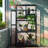 Height Wood Large Greenhouse Balcony Portable Cold Frame With Wheels, Adjustable Shelves And Openable Roof
