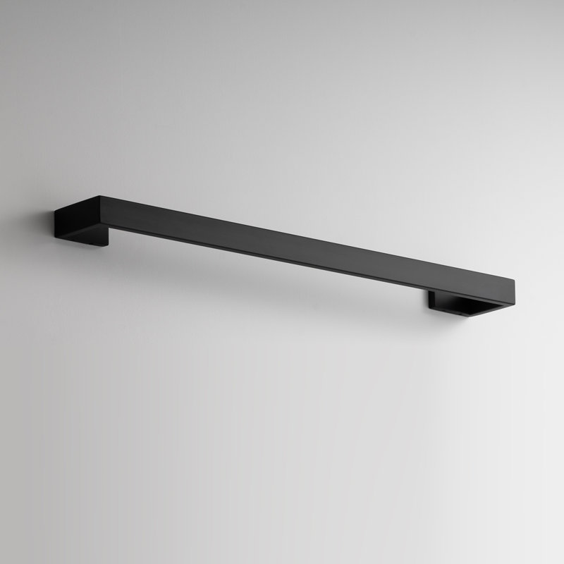 23.62in Wall Mounted Single Towel Bar, Matte Black