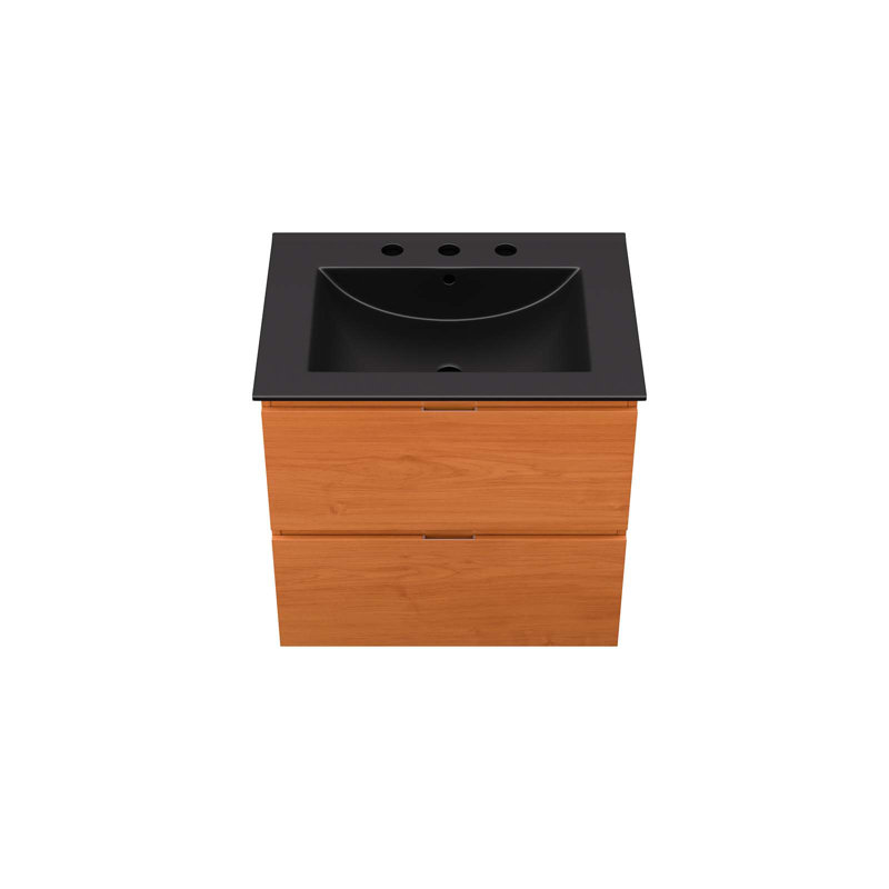 Meuble-lavabo mural 24 po Modway Scenic, Noir