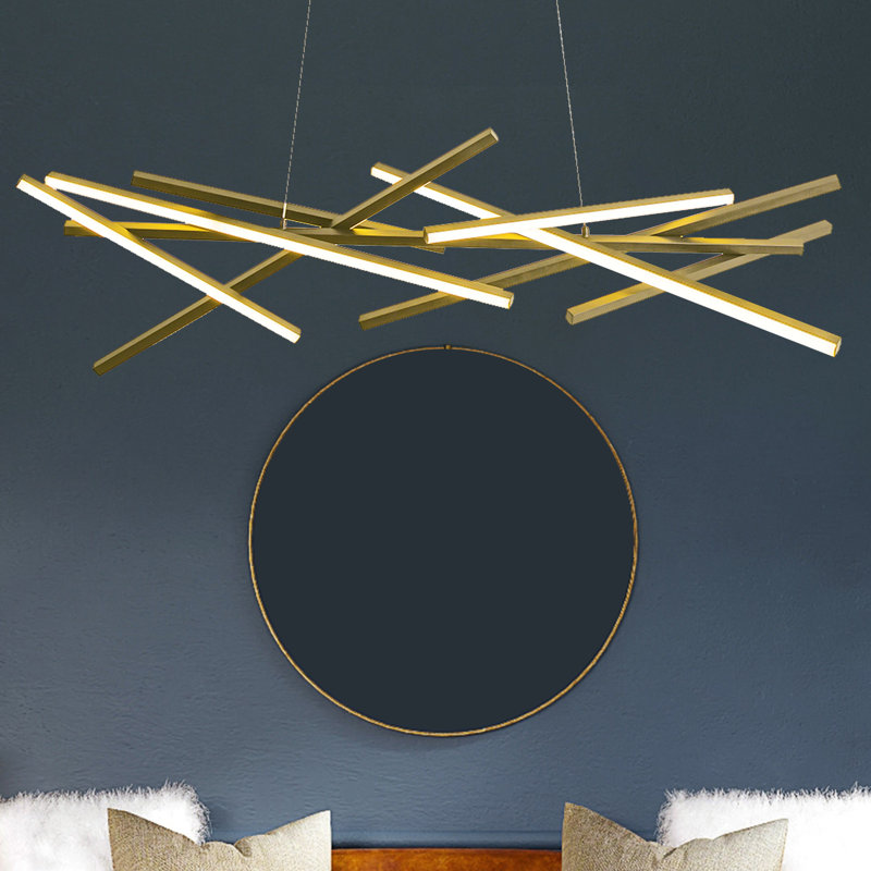 Xyanna Dimmable LED Chandelier, Aged Brass