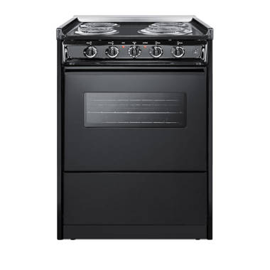 Summit® 24 Black Free Standing Electric Range