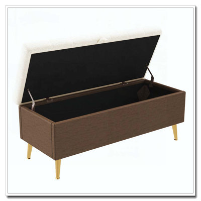 Storage Ottoman Bench Upholstered Bedroom Bench Entryway Storage Ottoman Tufted Ottoman Bench