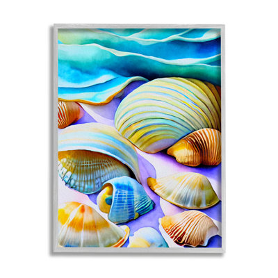 " Vivid Shells Abstraction " Painting Print