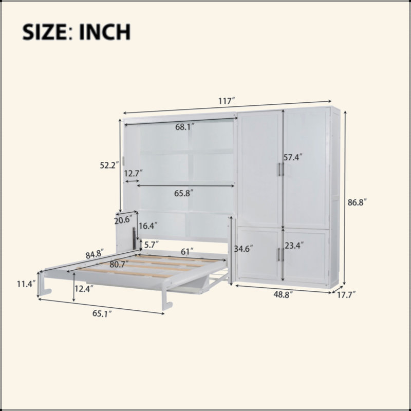 Murphy Bed Wall Bed With Closet
