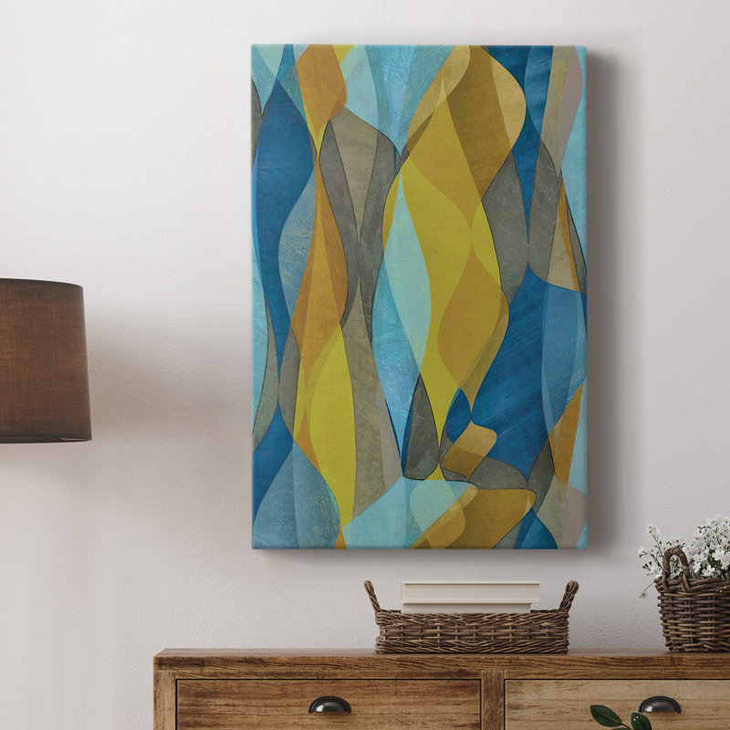 Colourful Cascade II -Custom Wrapped Gallery Cavas, 18" H x 12" W