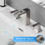 Robinet de lavabo de salle de bain 8 pouces, nickel brossé à 3 trous, bonde escamotable, robinet à poignée double avec tuyau