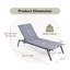 Chaise longue inclinable 75 po Musaab