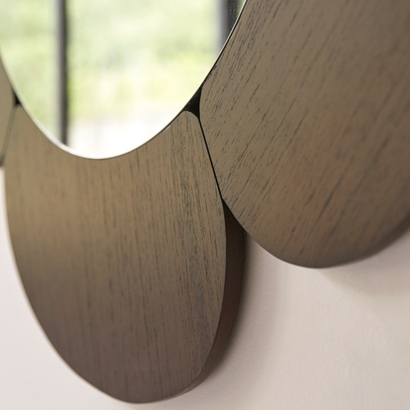 Sara Solid Wood Mirror, Brown