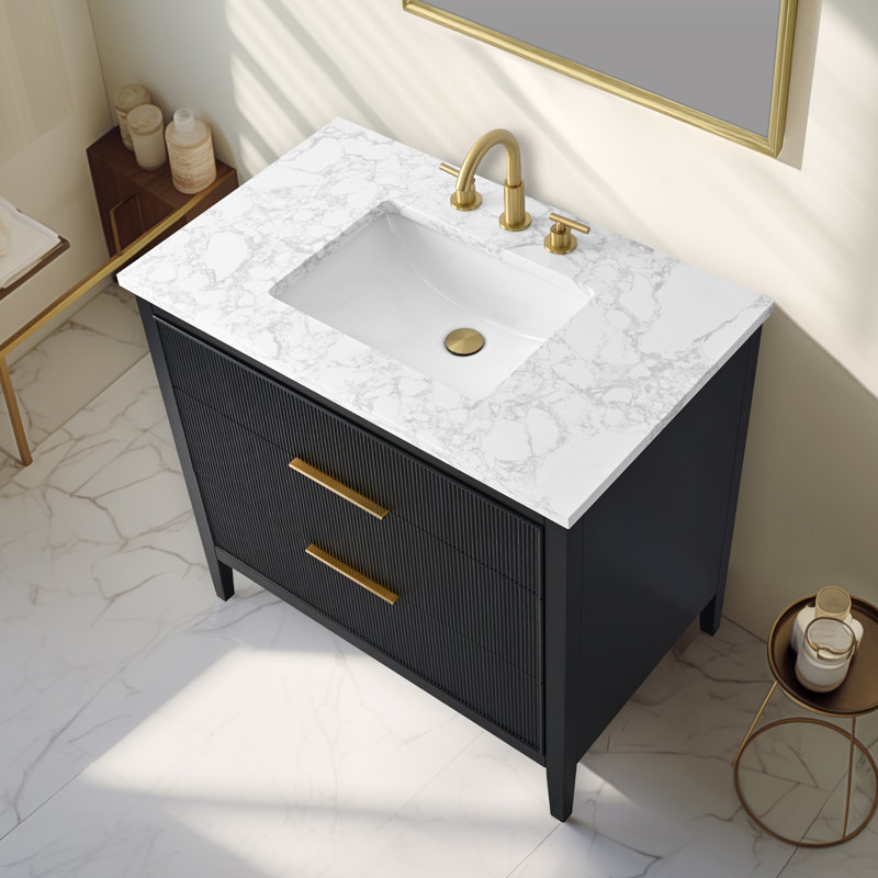 Emma 36" W Single Vanity, Black