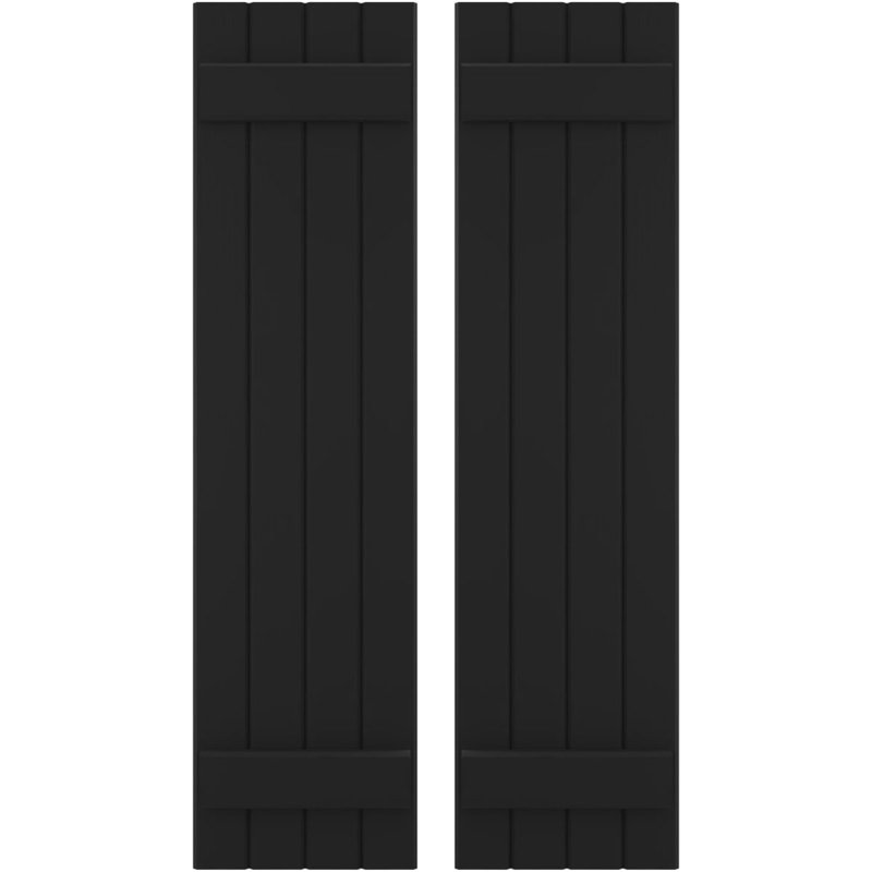 Volets de planche-n-lattes (par paire) Americraft (2 lattes), Noir, 14", 57"
