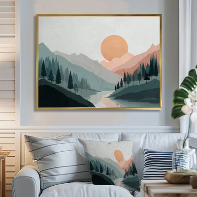 Impression sur toile, "Coastal Drift Mountains" - Bord de mer