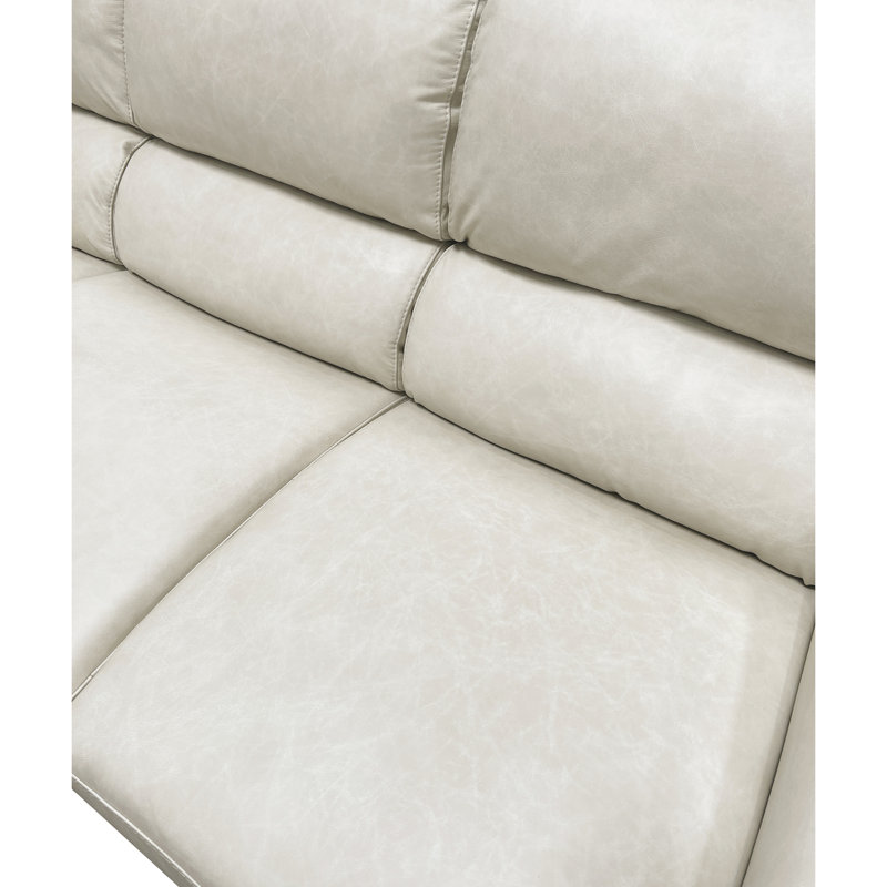 Chaise en cuir fleur de glace