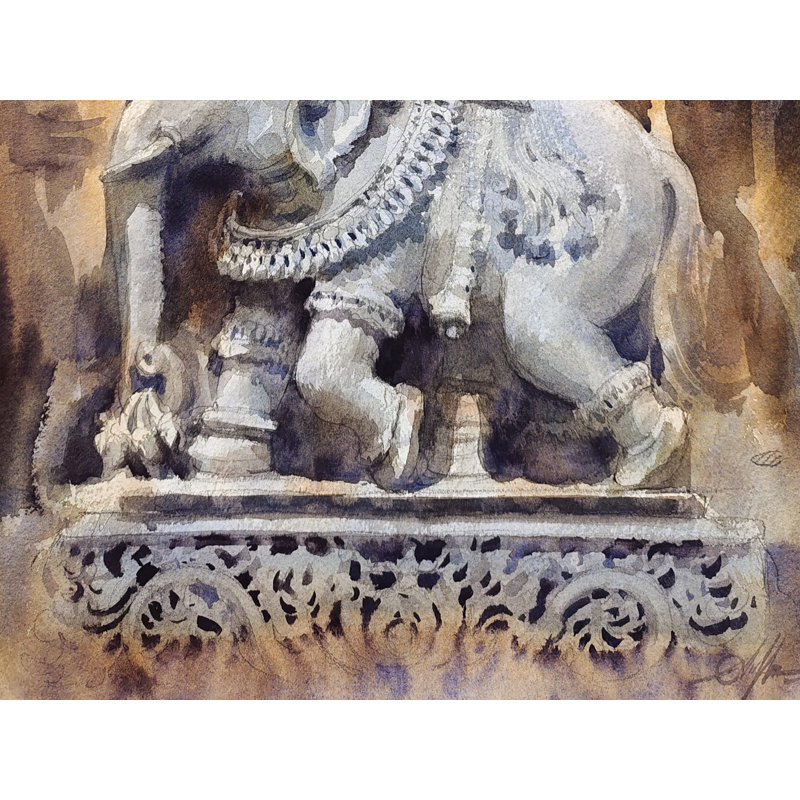 Le tour céleste | Aquarelle sur papier | Peinture pour décoration murale