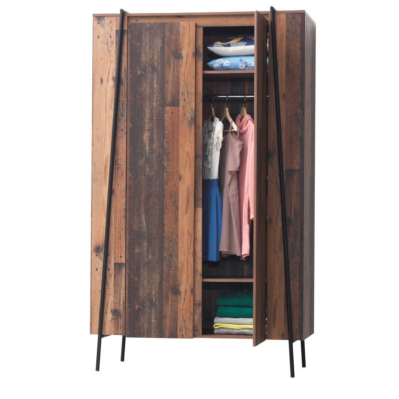 Brannan 2 Door Manufactured Wood Wardrobe