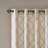 Fretwork Print Grommet Top Window Curtain Panel, Single Panel With Geometric Design And Soft Sunlight Filtering-1494997652-1494997659