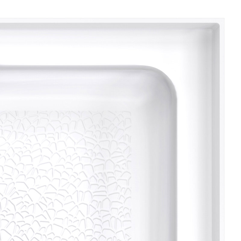 DreamStone 36" White Modern Subway Pattern Shower Kit