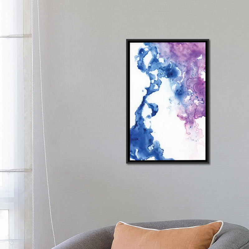 «Lapis Lazuli And Amethyst», reproduction sur toile, H 26 po x l 18 po x P 1,5 po, Toile avec cadre noir