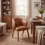 Chaise rembourrée avec pieds en bois-1950106059