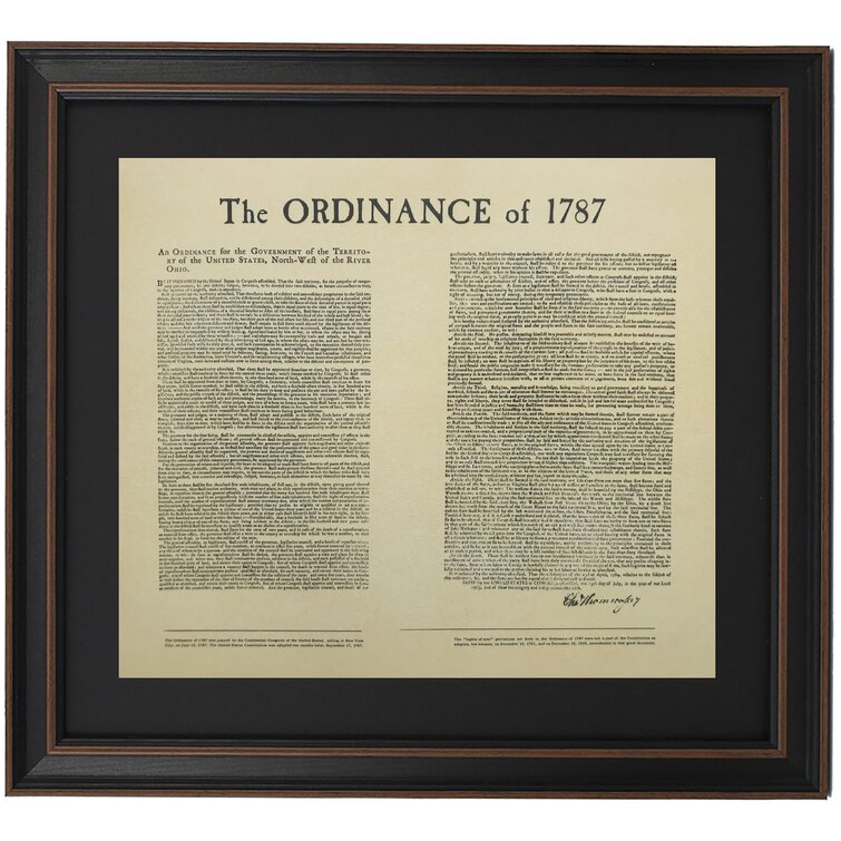 Ordinance of 1787 - Picture Frame Textual Art Print on Paper