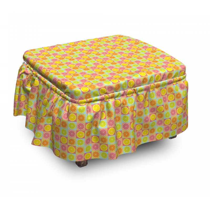 Housse pour repose-pieds à fruits agrumes