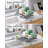 Extendable Dish Drying Rack - Adjustable Length 12.8"–21.0", Auto-Draining Dish Rack for Kitchen Counter, Rust-Resistant Metal Frame Over-Sink Support for Plates, Bowls & Utensils, Grey-123640038-123640039