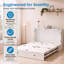 Lit escamotable 2 en 1, format double et grand lit avec station de recharge-408390852