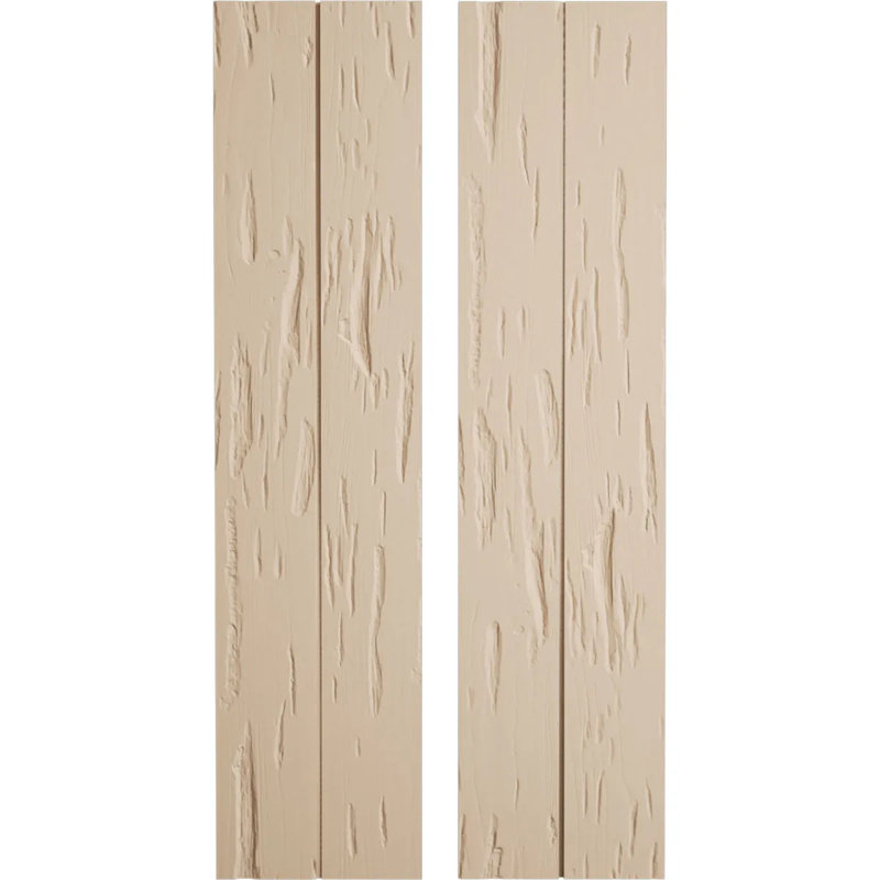 Volets rustiques en bois à deux planches jointes avec lattes et sans lattes (par paire), 11", H 26 po x l 11 po x P 1 po