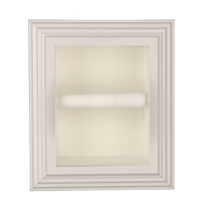 Porte-papier hygiénique encastré Tracy, Blanc