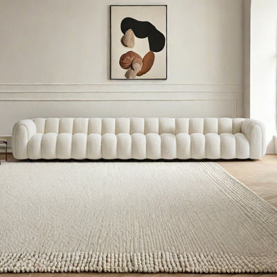 French Minimalist Cream Pumpkin Sofa Upholstered Sofa