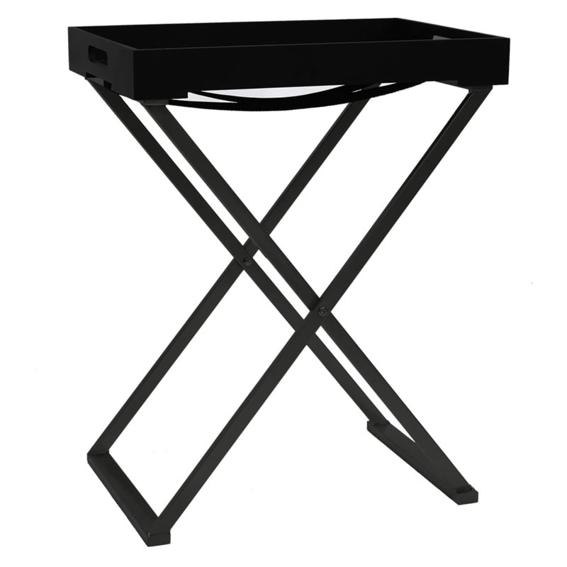 Thornport Cross Legs End Table, Black