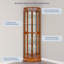 Vitrine de coin lumineuse en bois / verre Schmidt H 72 po-97633038