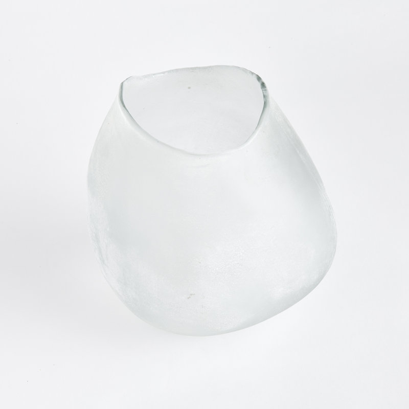 Glass Table Vase, 7" H x 6" W x 6" D