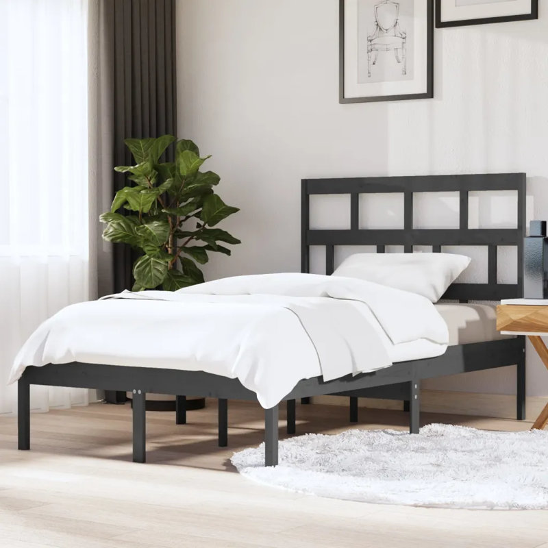 Bed Frame Solid Wood, natural, Small Double (4')