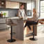 Swivel Yes Bar Stool with Steel Frame-1610482470