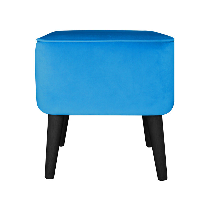40cm Wide Square Solid Colour Standard Ottoman, Blue
