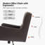 Fauteuil de direction inclinable et réglable en similicuir de 24,5 po Zaysean-859107554